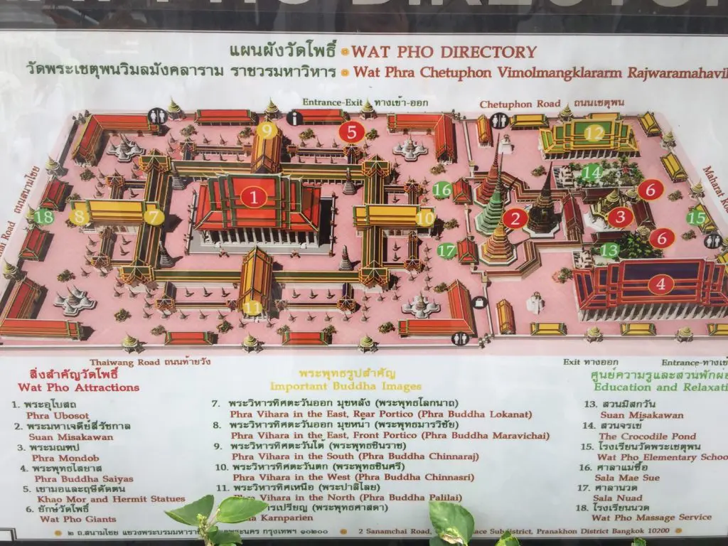 ワット・ポーの地図
