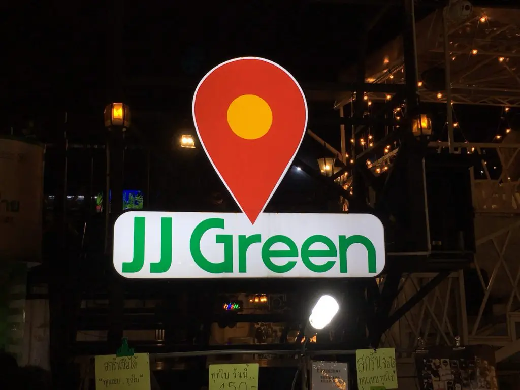 JJ Green,JJグリーン,タイ,バンコク,観光,スポット,市場,ナイトマーケット,モーチット駅,チャトゥチャックパーク駅,BTS,MRT,行き方,説明,地図