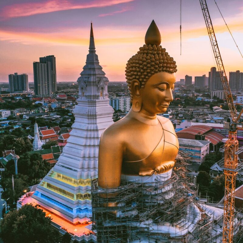 バンコクの観光名所と映えスポットのワットパクナム