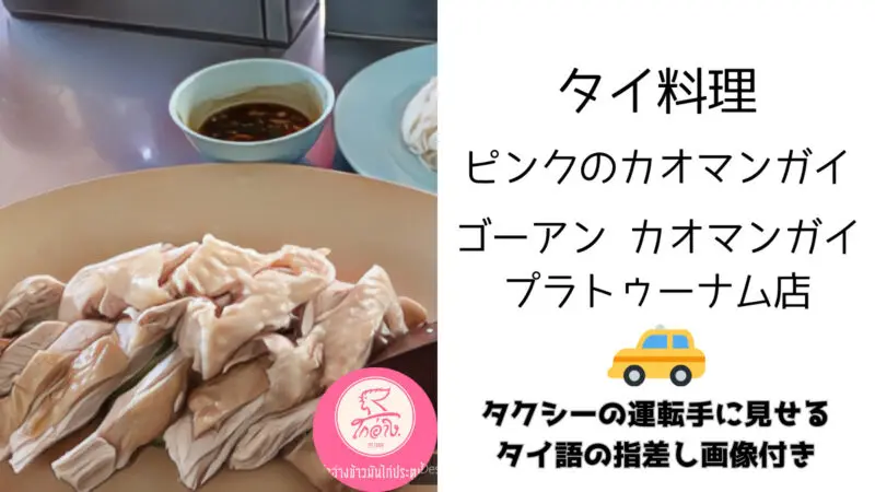 ピンクのカオマンガイ,ゴーアン カオマンガイ プラトゥーナム店,バンコク,タイ料理,カオマンガイ,レストラン