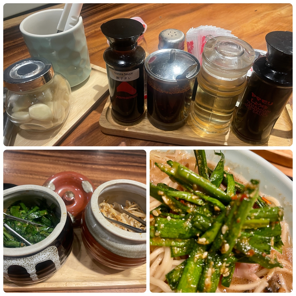 らーめん 味彩アソーク店(スクンビット23)近藤かおりのレビュー 豊富な調味料と味付けニラともやしが食べ放題