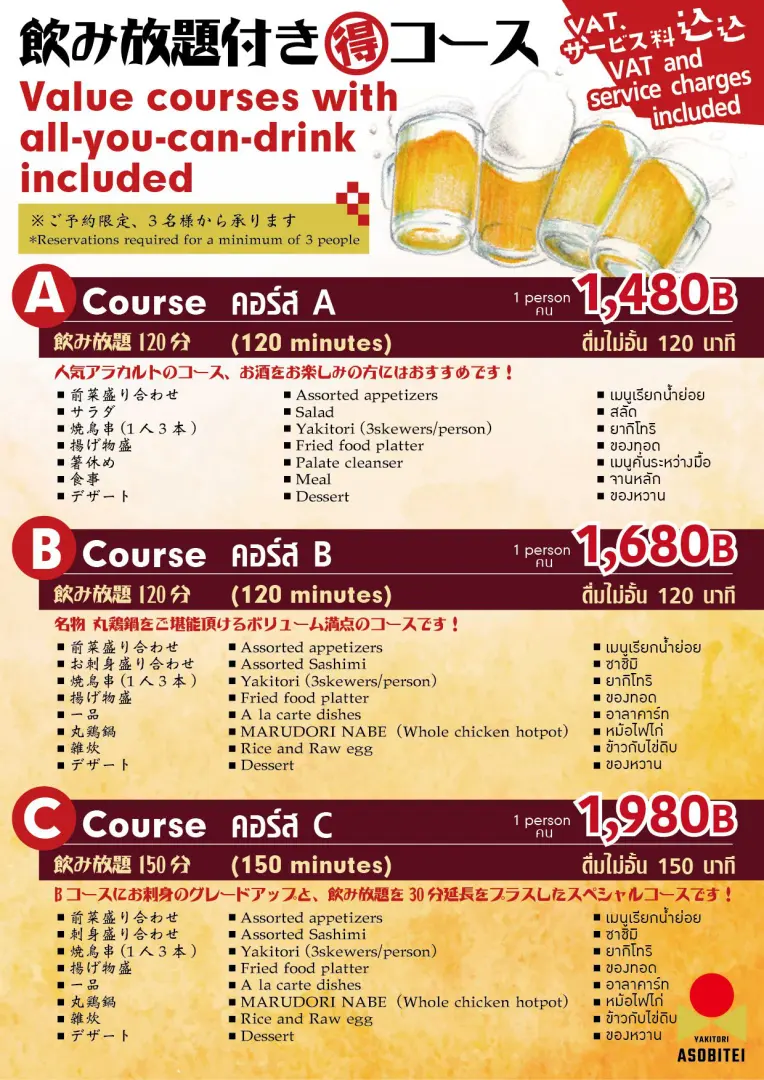あそび邸(Asobitei)の宴会コース
