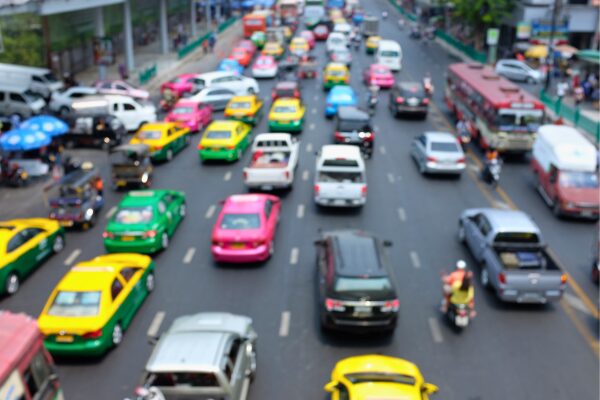 バンコク市内の渋滞の様子