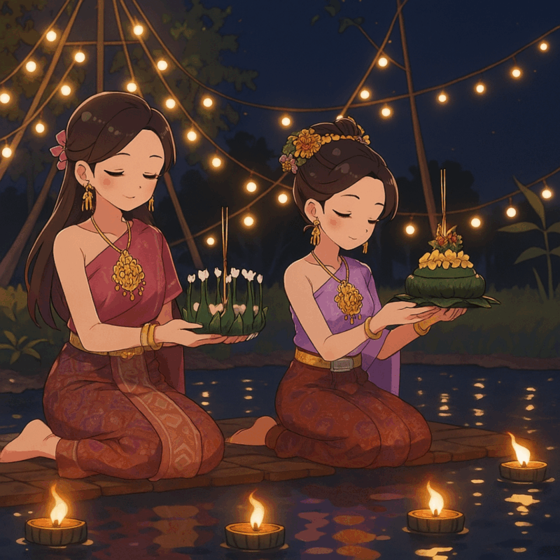 首都バンコクでは、チャオプラヤー川沿いや市内の公園で盛大なイベントが行われます。