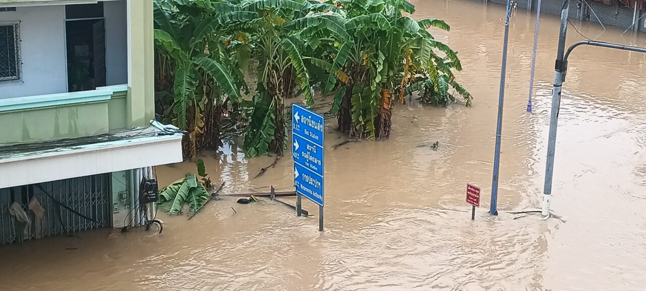 2時間前よりマイナス20cm位下がった水位