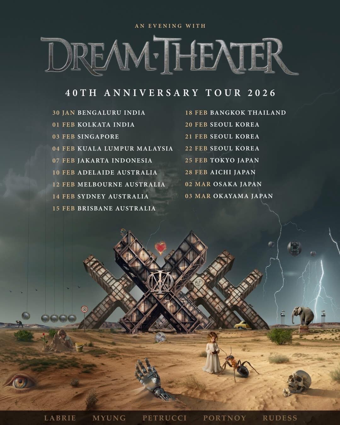 ドリームシアター40周年ワールドツアー