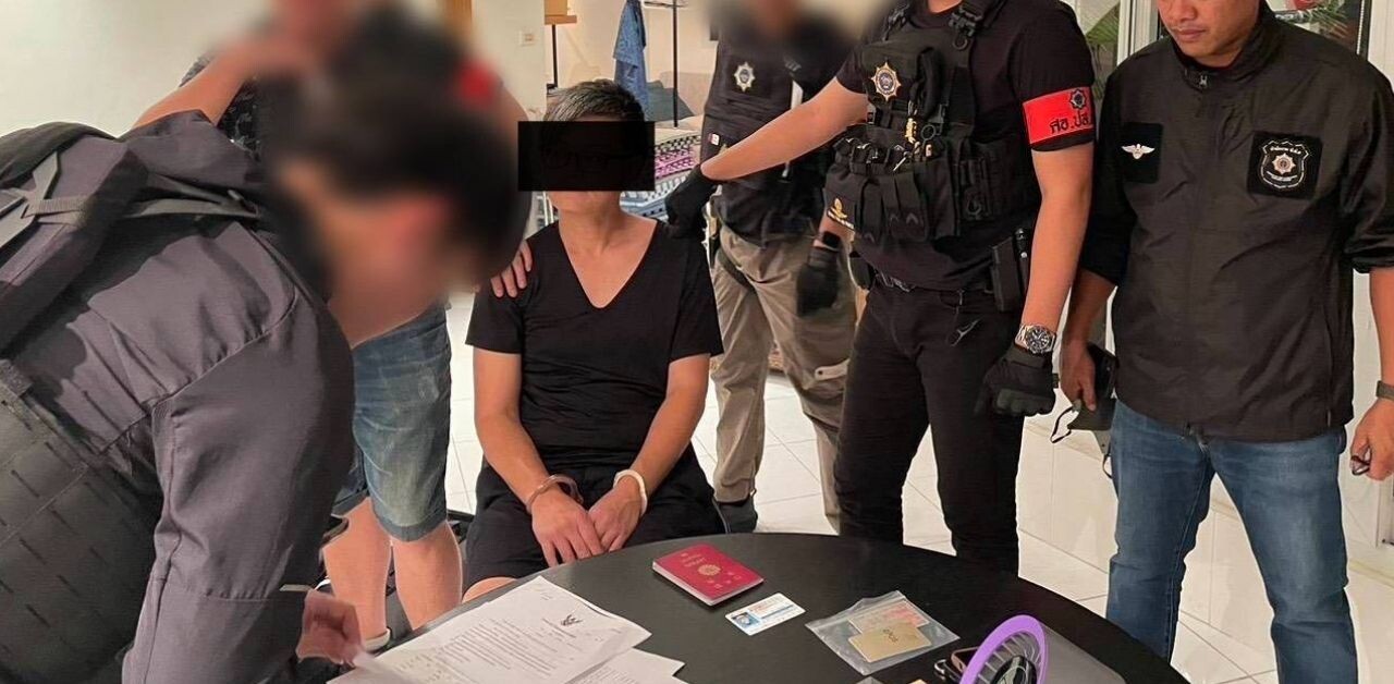 バンコクで逮捕された日本人のようす