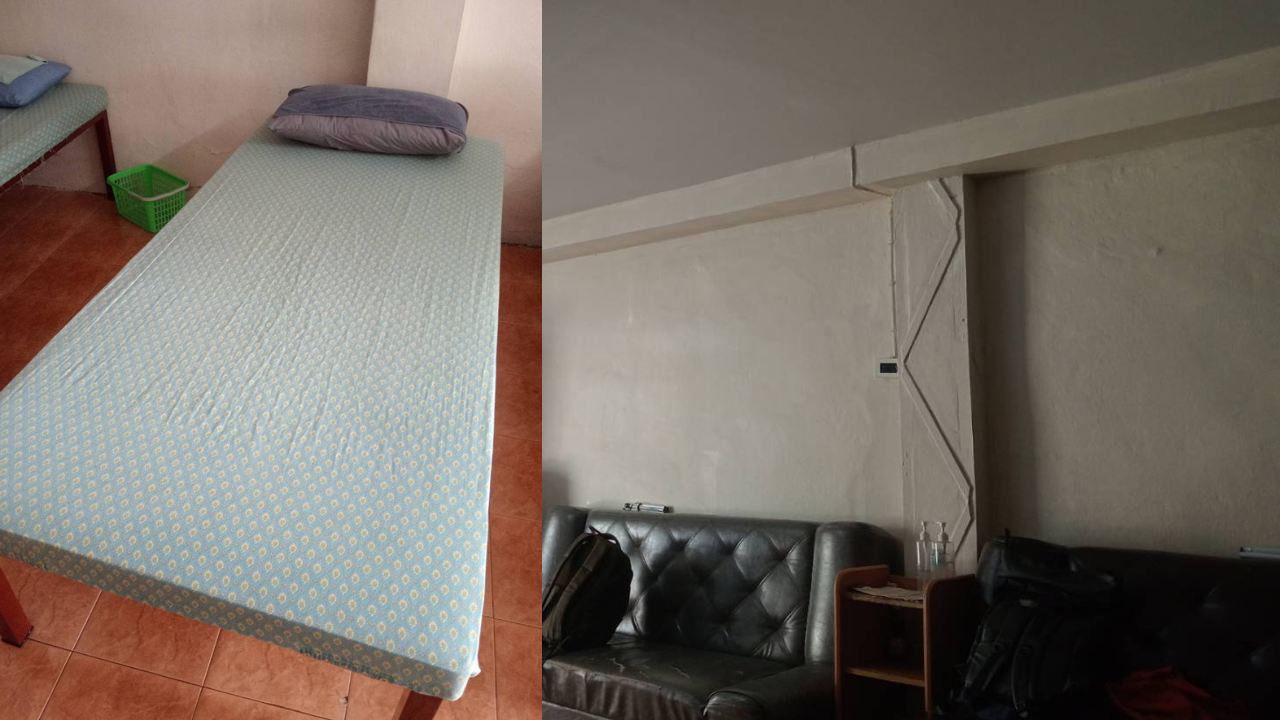 バーンスックジャイの店内の様子と施術用のベッド