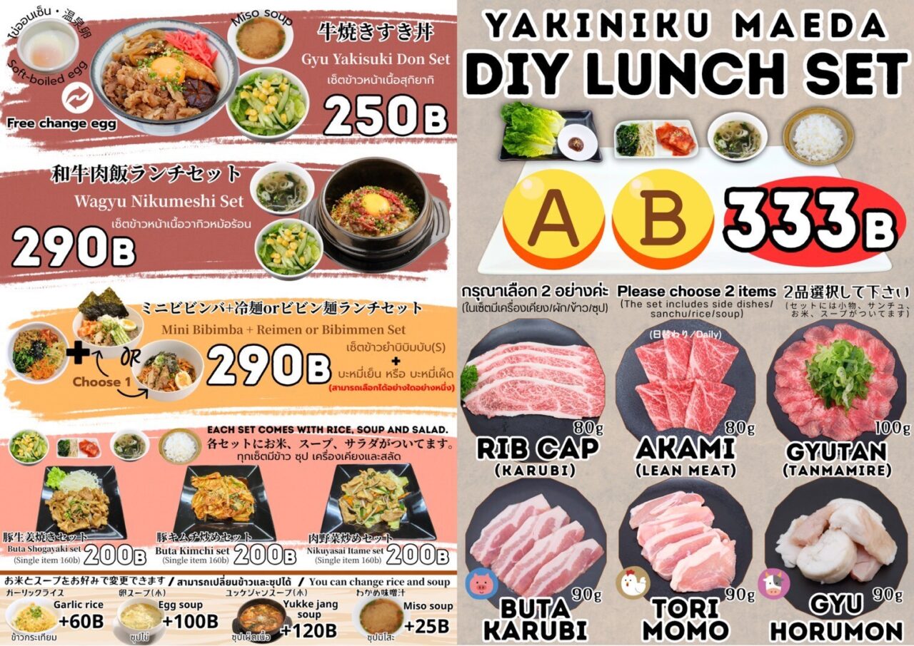 焼肉前田 ドンキモールトンローのランチメニュー