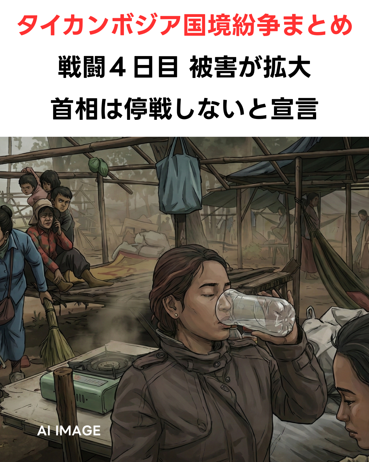 【国境紛争最新まとめ】戦闘激化で50万人が避難、990校が休校。タイ首相「停戦しない」と明言 2025/12/11