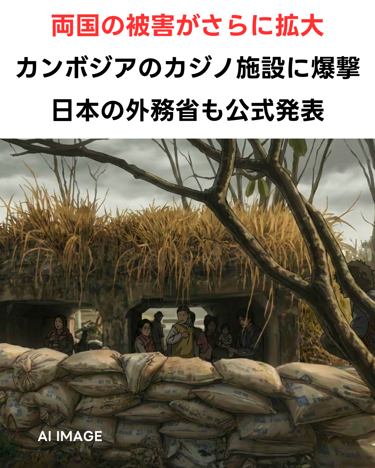 タイ・カンボジア国境紛争で被害拡大。タイ軍「敵兵61名死亡」と発表、カンボジア側は否定