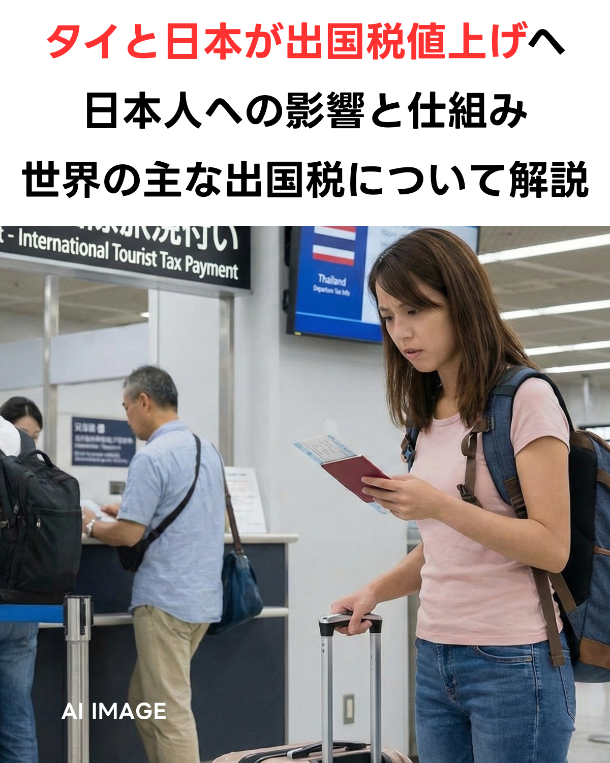 タイと日本が出国税値上げへ。旅行者への影響と世界の主な出国税と仕組みを解説