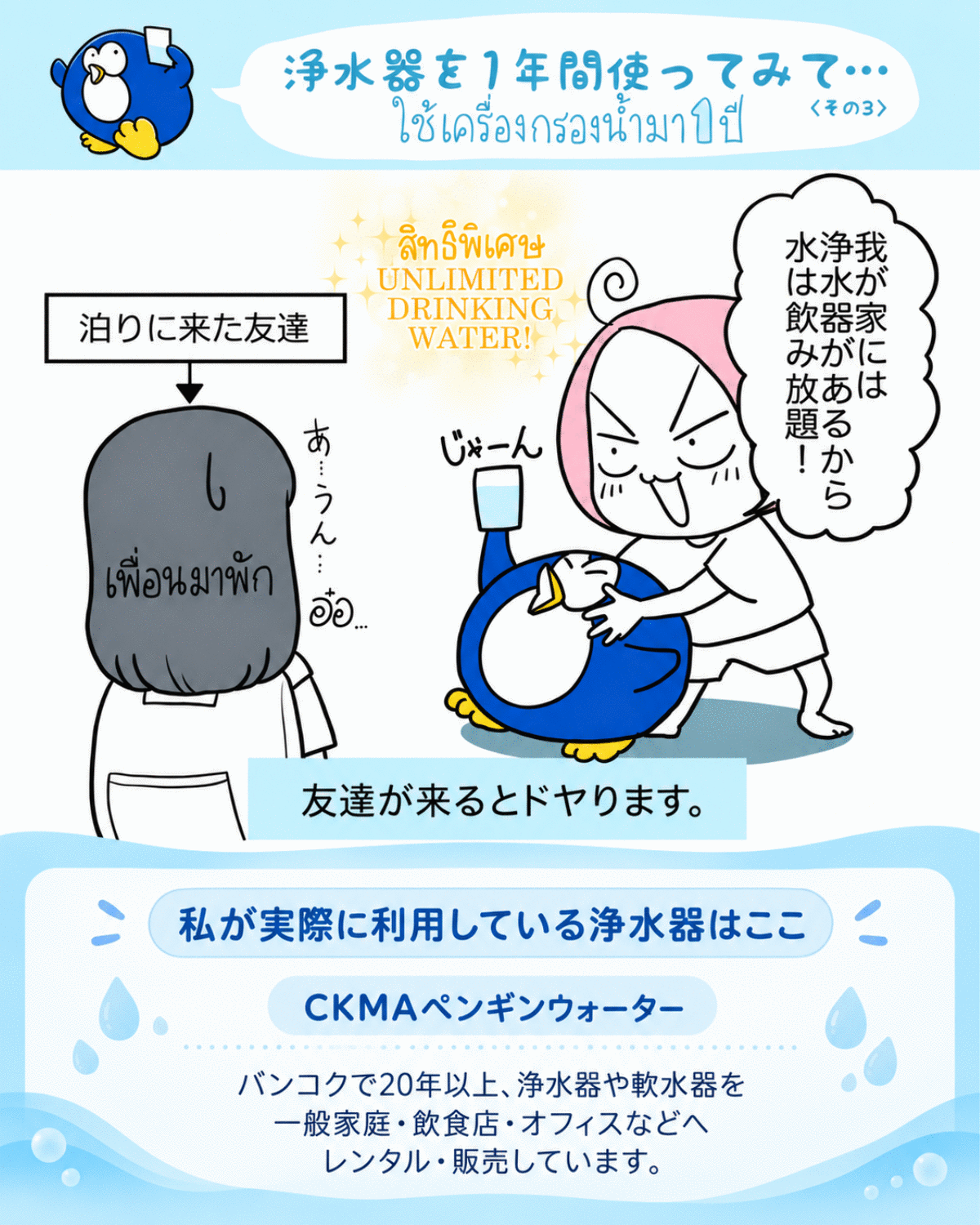 バンコクで日本語で対応してくれる浄水器と軟水器のレンタル会社の紹介