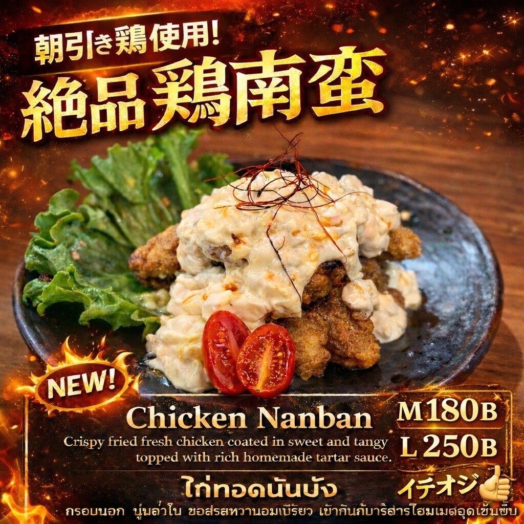 モダン 富士山溶岩焼きの新メニュー鶏南蛮