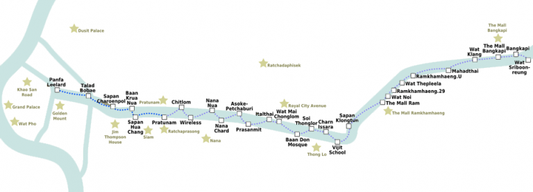 センセープ運河の路線図