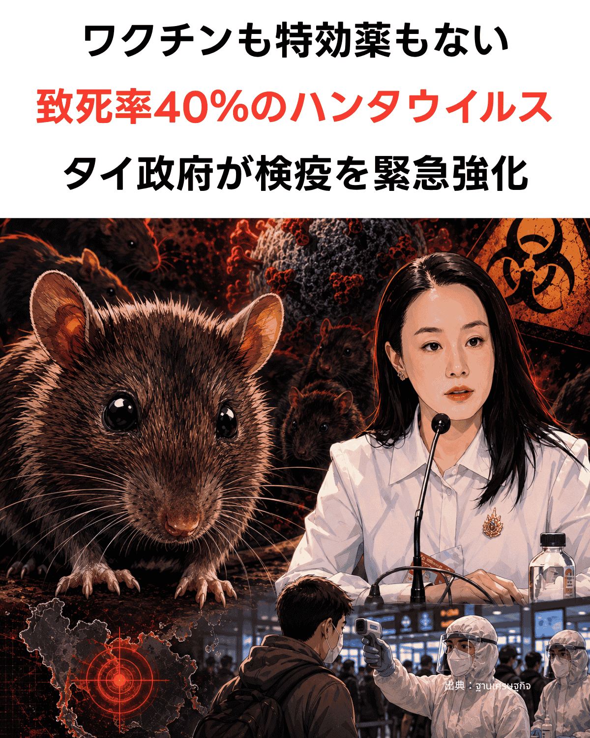 ハンタウイルス タイ政府が検疫を緊急強化 2026年5月