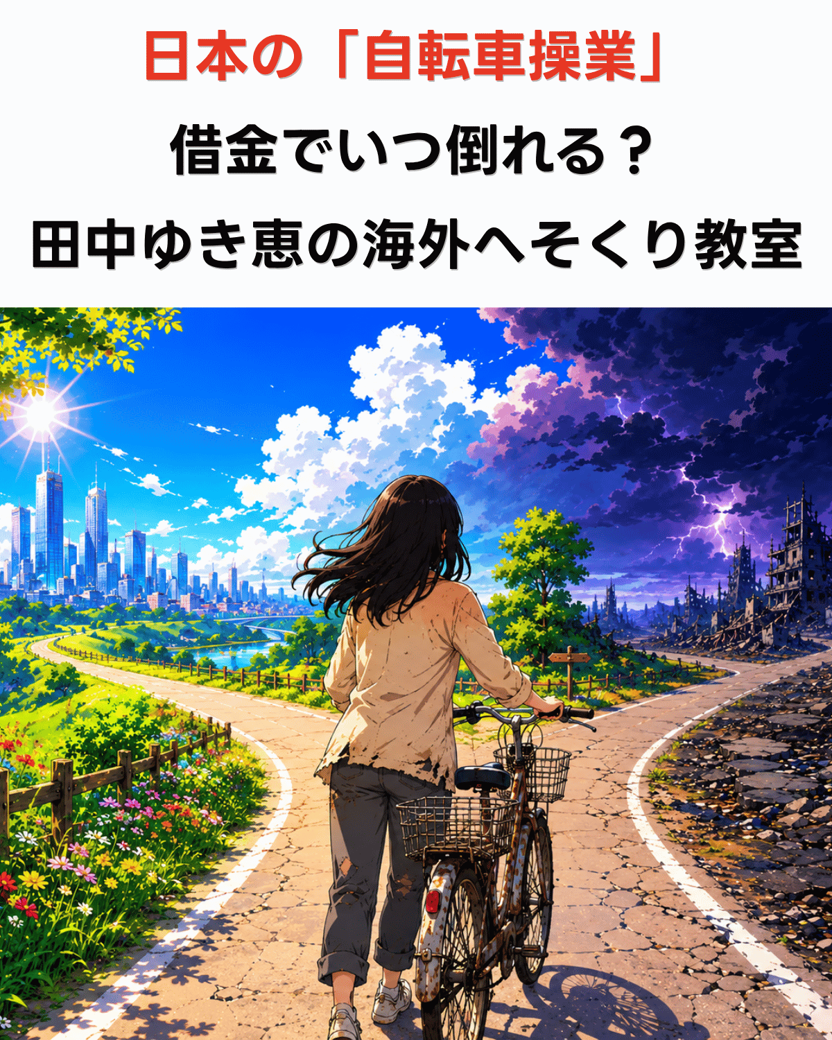 日本の「自転車操業」、借金でいつ倒れる？｜海外在住FP田中ゆき恵の海外へそくり教室