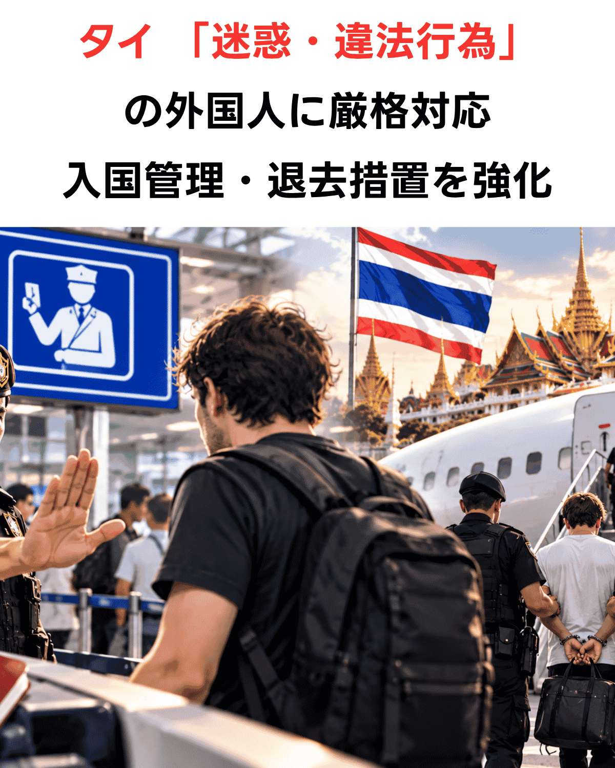 タイが「迷惑・違法行為」の外国人に厳格対応へ入国管理・退去措置を強化